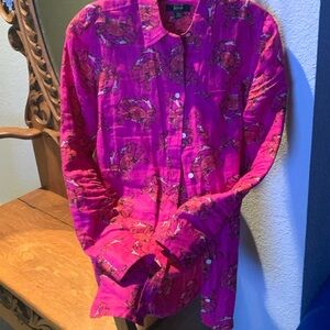 Like new size 00 J Crew linen blouse